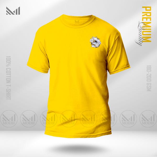 Aesthetic Skull Flower Classic Tee | Premium Cotton | Unisex Round Neck | Short Sleeve