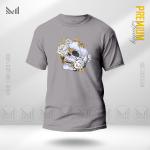 Aesthetic Skull Flower Graphic T-Shirt | Premium Cotton | Unisex | Round Neck