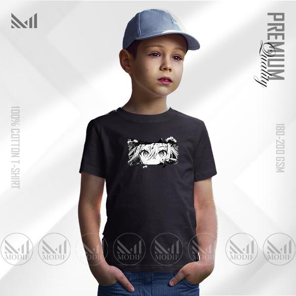 Anime Kids graphic t-shirt premium cotton unisex round neck short sleeve baju budak boys & girls