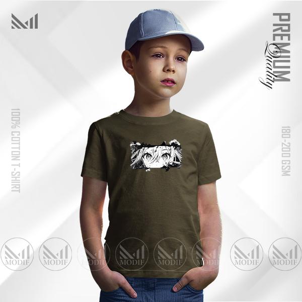 Anime Kids graphic t-shirt premium cotton unisex round neck short sleeve baju budak boys & girls