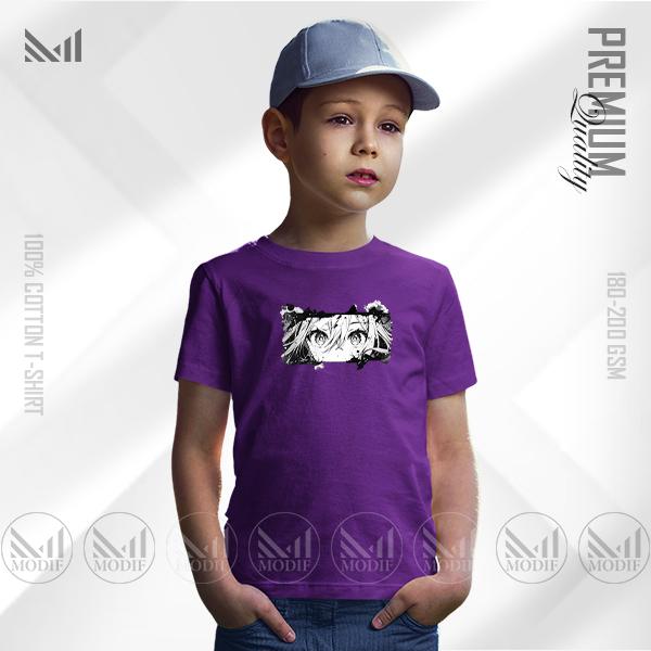 Anime Kids graphic t-shirt premium cotton unisex round neck short sleeve baju budak boys & girls