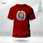 AstroCat Graphic T-Shirt – Space Cat Artwork in Premium Cotton | Unisex Round Neck | Short Sleeve