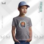 AstroCat Kids Graphic T-Shirt – Playful Space Cat Print in Premium Cotton | Unisex Round Neck | Short Sleeve
