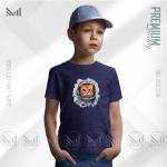 AstroCat Kids Graphic T-Shirt – Playful Space Cat Print in Premium Cotton | Unisex Round Neck | Short Sleeve