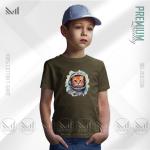 AstroCat Kids Graphic T-Shirt – Playful Space Cat Print in Premium Cotton | Unisex Round Neck | Short Sleeve