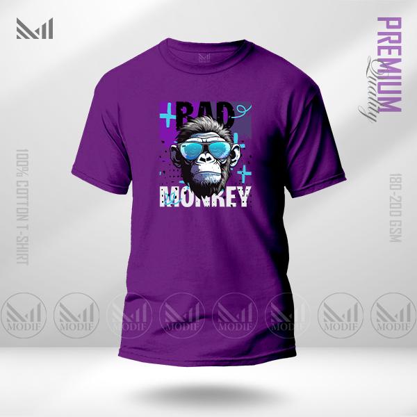 Bad Monkey Graphic T-Shirt Made With Premium Cotton Unisex Round Neck Short Sleeve