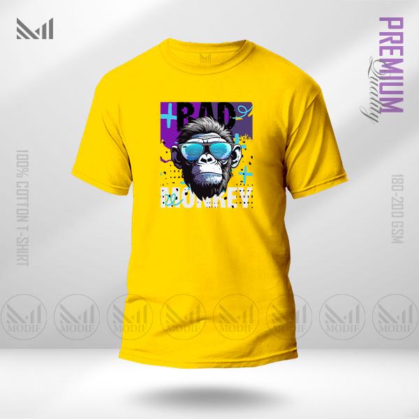 Bad Monkey Graphic T-Shirt Made With Premium Cotton Unisex Round Neck Short Sleeve