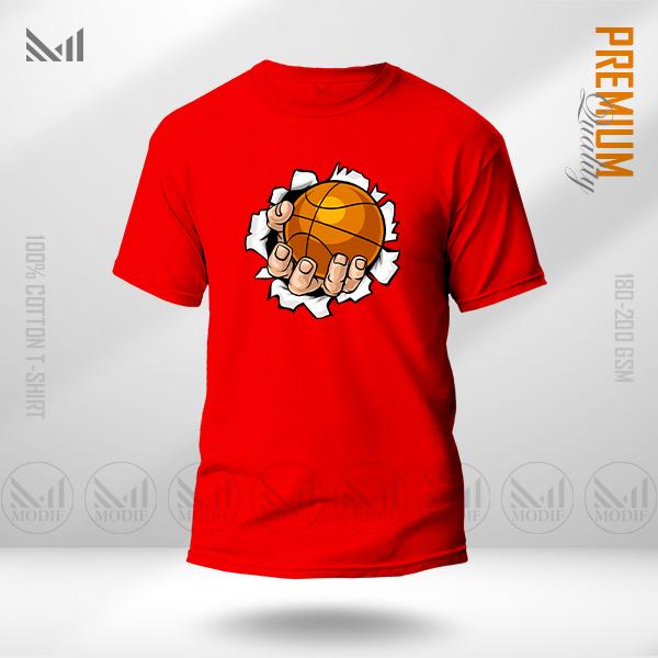 Basketball Men Graphic T-Shirt Made With Premium Cotton Unisex Round Neck Short Sleeve