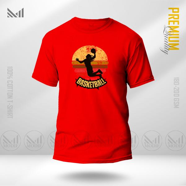Basketball Graphic T-Shirt Made With Premium Cotton Unisex Round Neck Short Sleeve