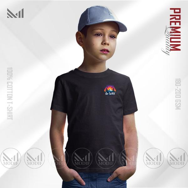 Be Wild Kids Classic T-Shirt – Premium Cotton | Unisex Round Neck | Short Sleeve | Lightweight Comfortable Casual Wear for Boys & Girls