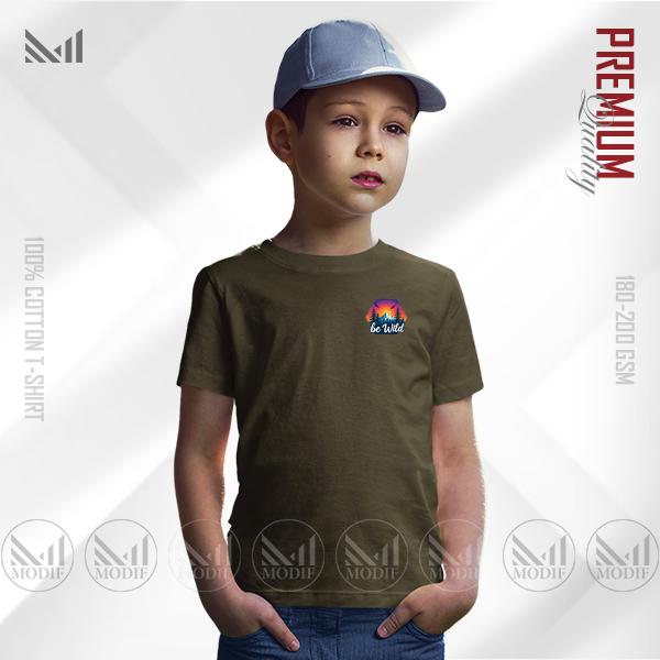 Be Wild Kids Classic T-Shirt – Premium Cotton | Unisex Round Neck | Short Sleeve | Lightweight Comfortable Casual Wear for Boys & Girls