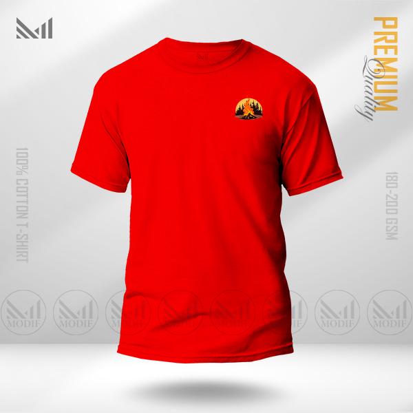 Campfire Classic T-Shirt – Outdoor Inspired Minimal Design | Premium Cotton | Unisex Round Neck | Short Sleeve