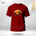 Campfire Graphic T-Shirt – Bold Outdoor Camp Inspired Artwork | Premium Cotton | Unisex Round Neck | Short Sleeve