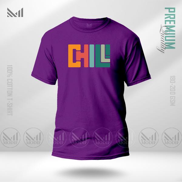 Chill Graphic T-Shirt | Premium Cotton | Unisex Round Neck Short Sleeve