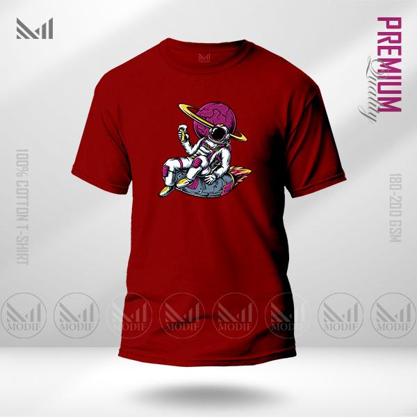 Cool Astronaut Graphic T-Shirt | Premium Cotton | Unisex Round Neck Short Sleeve