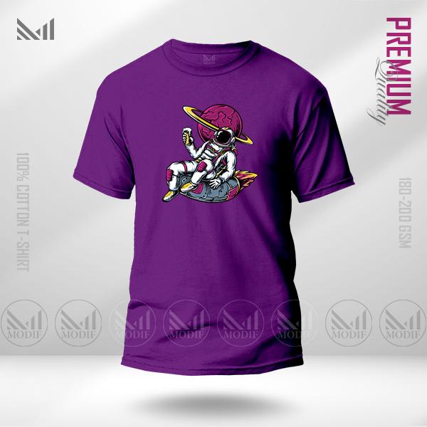 Cool Astronaut Graphic T-Shirt | Premium Cotton | Unisex Round Neck Short Sleeve