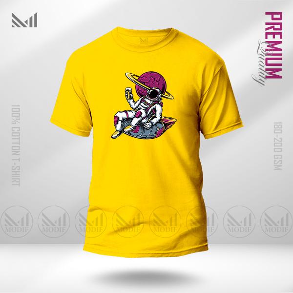 Cool Astronaut Graphic T-Shirt | Premium Cotton | Unisex Round Neck Short Sleeve