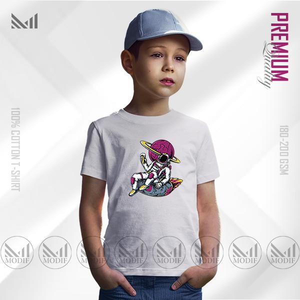 Cool Astronaut Kids Graphic T-Shirt | Premium Cotton | Unisex Round Neck Short Sleeve