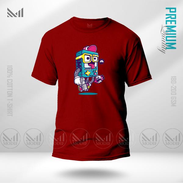 Crazy Robo Graphic T-Shirt – Futuristic Robot Artwork | Premium Cotton | Unisex Round Neck | Short Sleeve