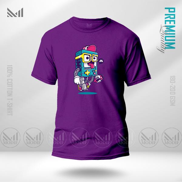 Crazy Robo Graphic T-Shirt – Futuristic Robot Artwork | Premium Cotton | Unisex Round Neck | Short Sleeve