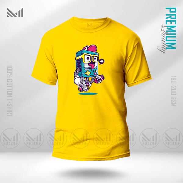 Crazy Robo Graphic T-Shirt – Futuristic Robot Artwork | Premium Cotton | Unisex Round Neck | Short Sleeve