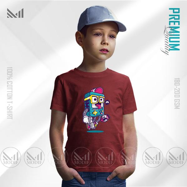 Crazy Robo Kids Graphic T-Shirt – Fun Robot Artwork | Premium Cotton | Unisex Round Neck | Short Sleeve
