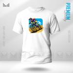 Cyclist Graphic Cotton T-Shirt for Everyday Wear | Premium Soft Fabric | Unisex Round Neck Short Sleeve