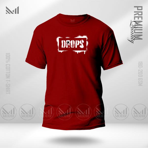 Drops graphic tshirt premium cotton unisex round neck short sleeve baju budak boys & girls