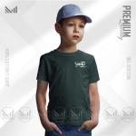 Drops kids classic logo tshirt premium cotton unisex round neck short sleeve baju budak boys & girls