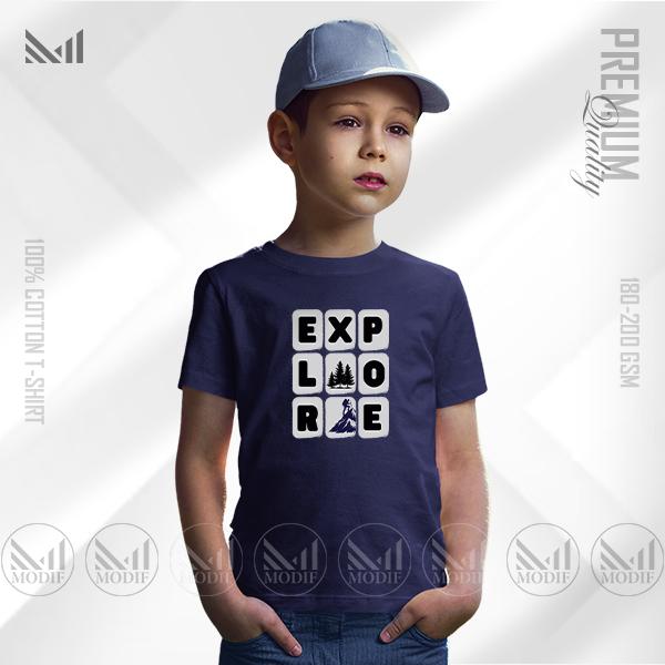Explore Kids Graphic T-Shirt – Adventure Inspired Design in Premium Cotton | Unisex Round Neck | Short Sleeve