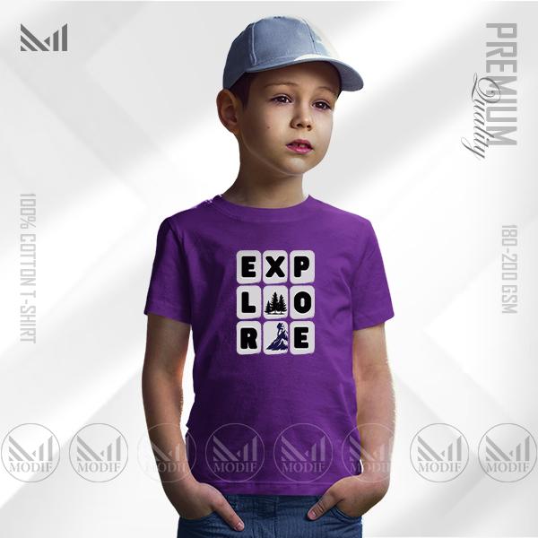 Explore Kids Graphic T-Shirt – Adventure Inspired Design in Premium Cotton | Unisex Round Neck | Short Sleeve
