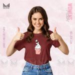 Finger Heart Women Graphic T-Shirt Made With Premium Cotton Unisex Round Neck Short Sleeve