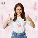 Finger Heart Women Graphic T-Shirt Made With Premium Cotton Unisex Round Neck Short Sleeve