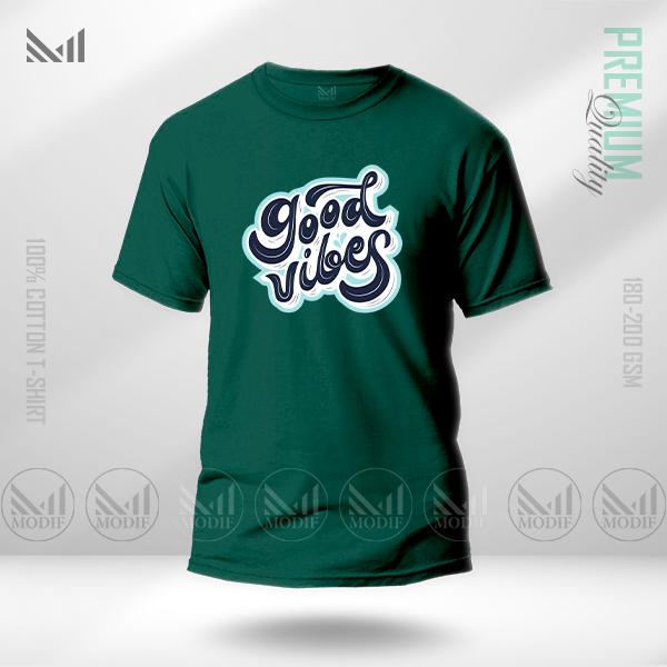 Good Vibes Mood Graphic T-Shirt | Premium Cotton | Unisex Round Neck | Short Sleeve
