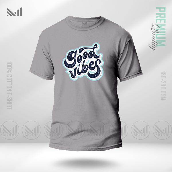 Good Vibes Mood Graphic T-Shirt | Premium Cotton | Unisex Round Neck | Short Sleeve