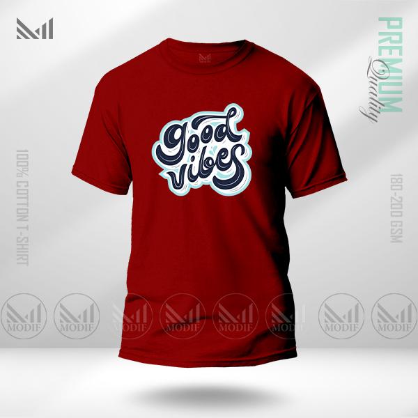 Good Vibes Mood Graphic T-Shirt | Premium Cotton | Unisex Round Neck | Short Sleeve