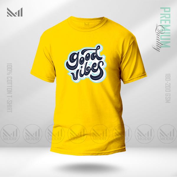 Good Vibes Mood Graphic T-Shirt | Premium Cotton | Unisex Round Neck | Short Sleeve