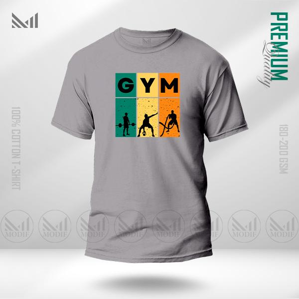 Gym Sports Graphic T-Shirt | Premium Cotton | Unisex Round Neck Short Sleeve