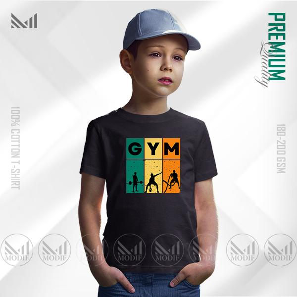 Gym Sports Kids Graphic T-Shirt | Premium Cotton | Unisex Round Neck