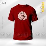 Hand Pointing Graphic T-Shirt Made With Premium Cotton Unisex Round Neck Short Sleeve