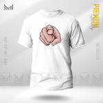 Hand Pointing Graphic T-Shirt Made With Premium Cotton Unisex Round Neck Short Sleeve