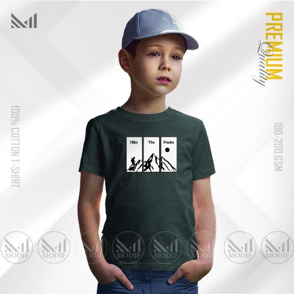 Hike the Peak Kids Adventure Graphic T-Shirt | Premium Cotton | Unisex Round Neck | Short Sleeve