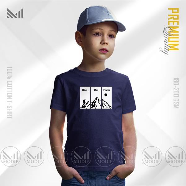 Hike the Peak Kids Adventure Graphic T-Shirt | Premium Cotton | Unisex Round Neck | Short Sleeve