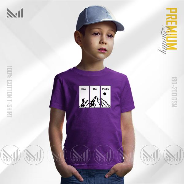 Hike the Peak Kids Adventure Graphic T-Shirt | Premium Cotton | Unisex Round Neck | Short Sleeve