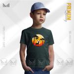 Jungle Sunset Kids Graphic T-Shirt – Tropical Fun Design | Premium Cotton | Unisex Round Neck | Short Sleeve | Lightweight Casual Wear for Boys & Girls