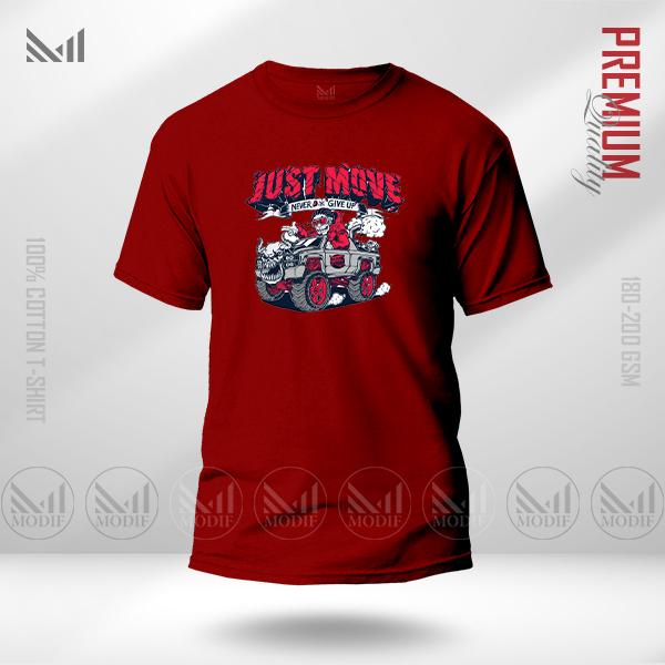 Just Move Graphic T-Shirt – Motivational Active Lifestyle Design | Premium Cotton | Unisex Round Neck | Short Sleeve | Casual Streetwear Style