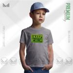 Keep Calm Kids Graphic T-Shirt – Bold Statement Print | Premium Cotton | Unisex Round Neck | Short Sleeve | Comfortable Casual Wear for Boys & Girls