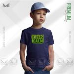 Keep Calm Kids Graphic T-Shirt – Bold Statement Print | Premium Cotton | Unisex Round Neck | Short Sleeve | Comfortable Casual Wear for Boys & Girls