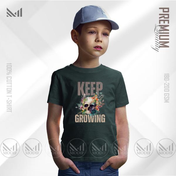 Keep Growing Kids Graphic T-Shirt – Premium Cotton, Unisex, Round Neck