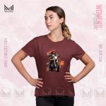 Lady Biker Graphic T-Shirt Made With Premium Cotton Unisex Round Neck Short Sleeve